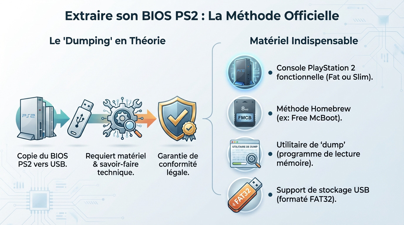 Extraction légale du BIOS PS2 via une console et une clé USB