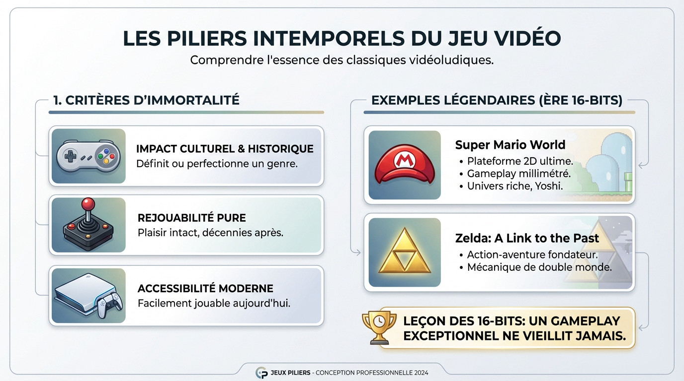 Collection de consoles et cartouches rétro illustrant les piliers du jeu vidéo classique
